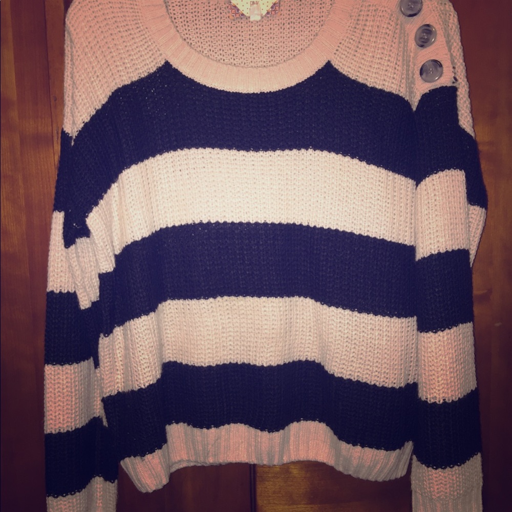 Striped knit sweater